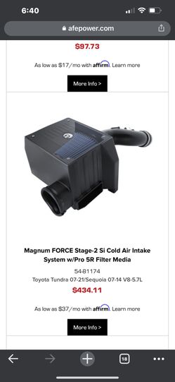 AFE Coold Air I Take For 2012 Tundra, 5.7