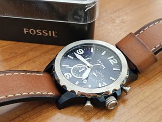 Fossil Watch Leather Band New Battery 
