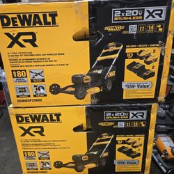 DEWALT 2x20V MAX 21 in. Cordless Battery Powered Self Propelled Lawn Mower 2 10ah Batteries $127912