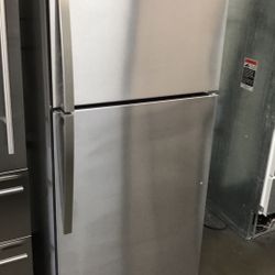 Whirlpool Stainless Steel Apartment Size Floor Model Refrigerator 