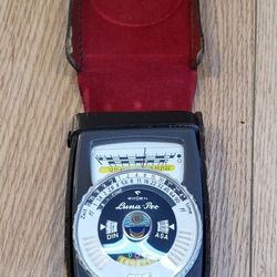 Gossen Luna-Pro Vintage Light Meter w/Original Leather Case Camera