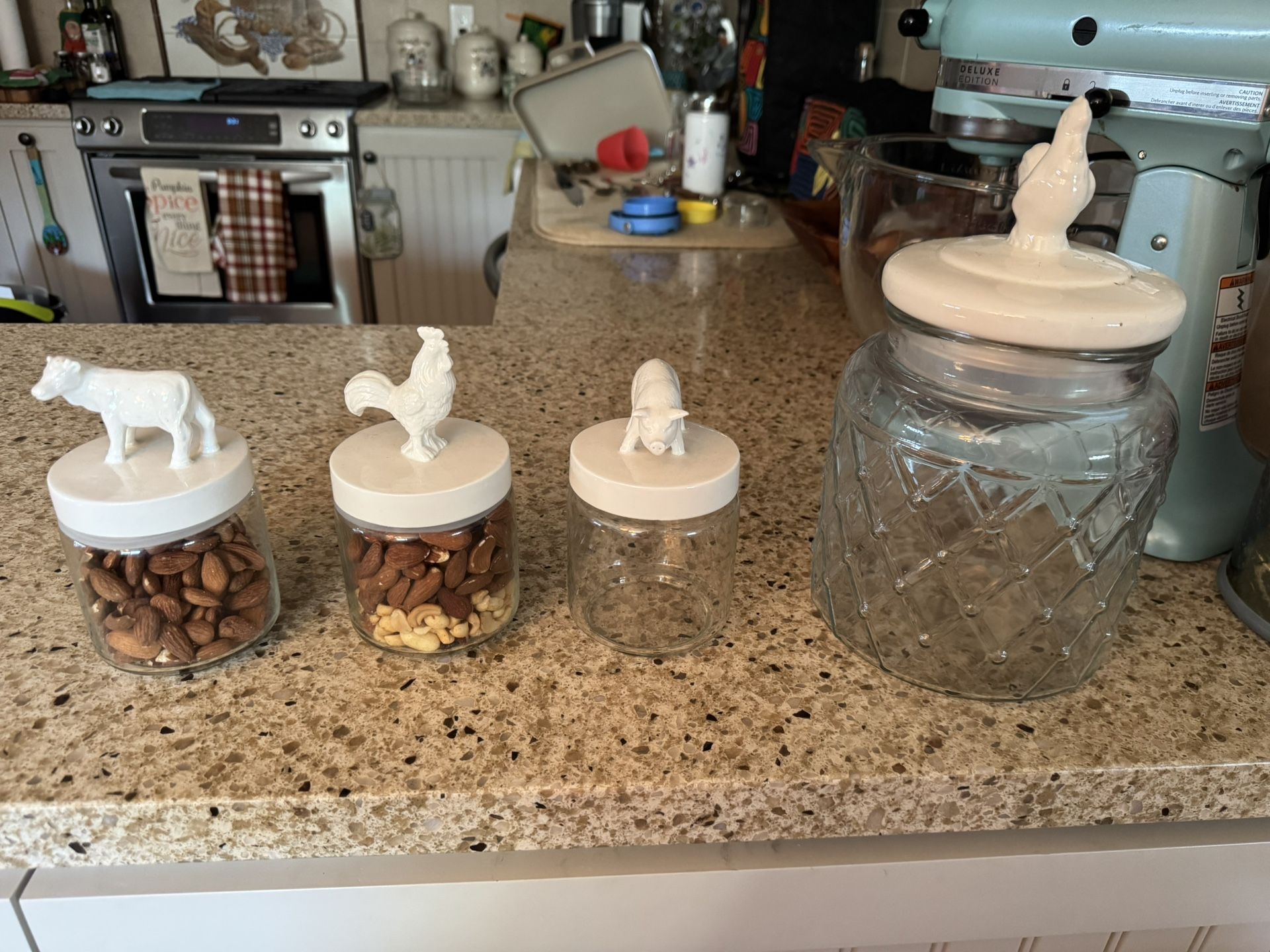 Glass containers for snacks