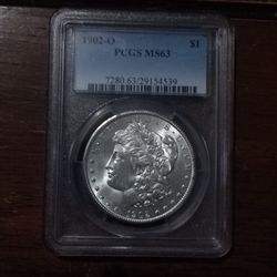 1902 New Orleans Morgan Dollar Pcgs Ms 63