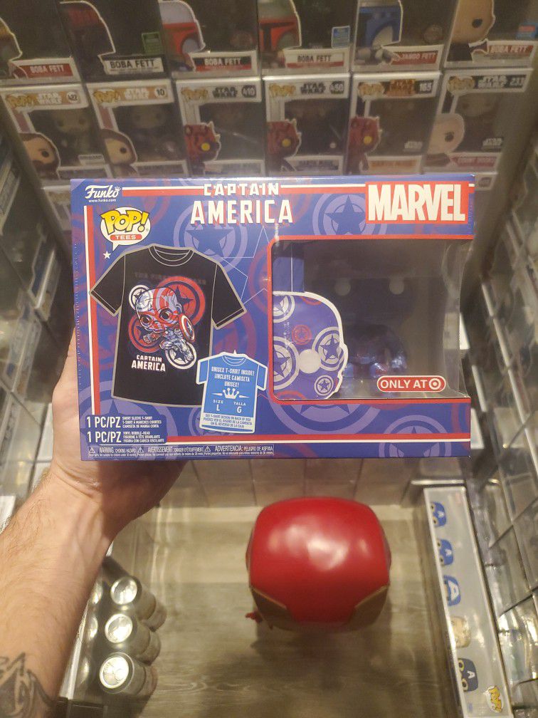 Funko Pop! Marvel Captain America With Tee Size L (Target Exclusive) 36 
