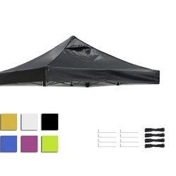 Gazebo Top Air Vent Canopy Top Replacement Cover Waterproof 10x10 Ez Pop Up Tent Replacement Top (Color Options) - Sun Protection - Spring Sale