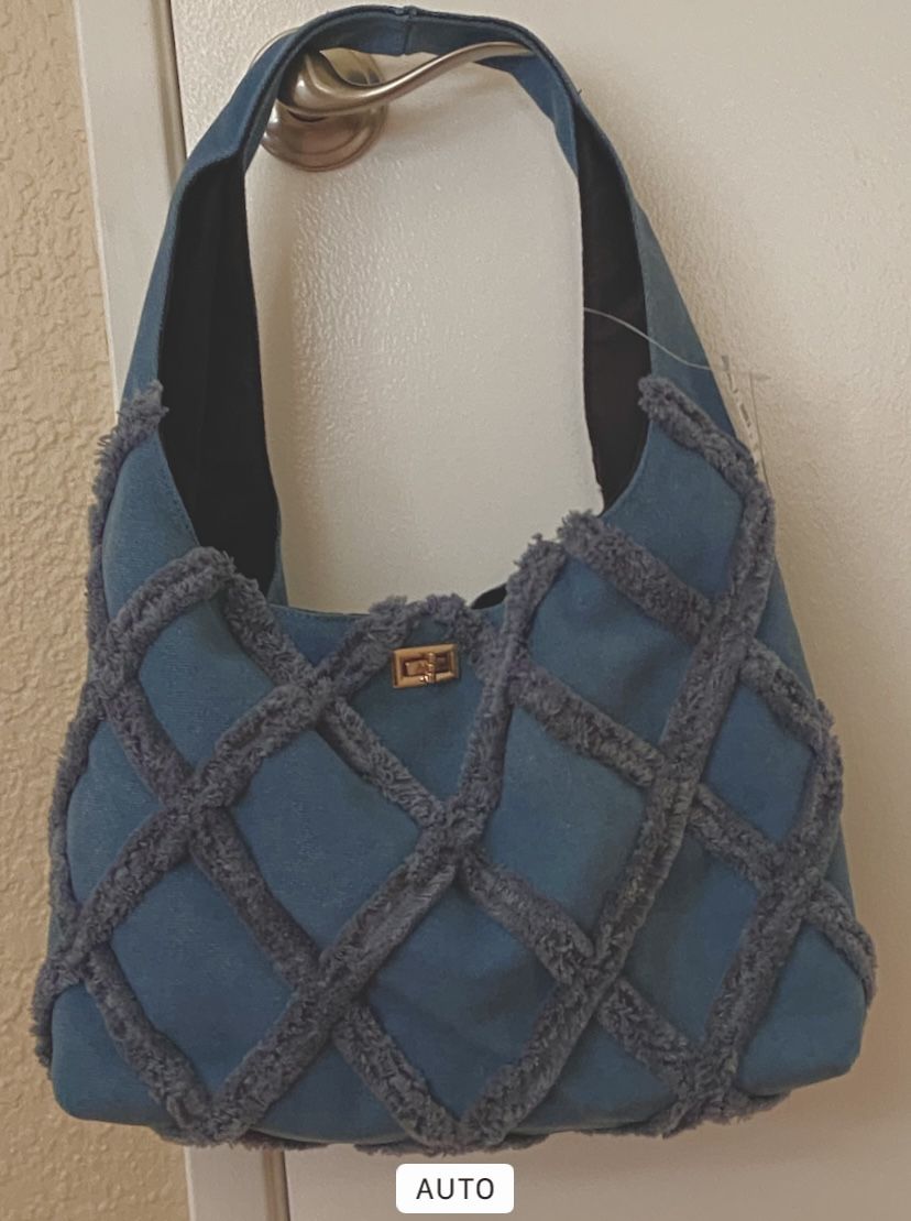 DENIM SHOULDER TOTE BAG NEW