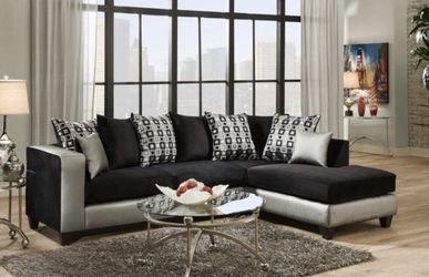 New black sectional! Couch and Loveseat set sofa Deals Here