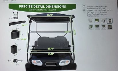 EZGO TXT 2014 And Up Golfcart Windshield NWB