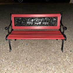Small (Kids Size) Metal/Wood Garden Bench