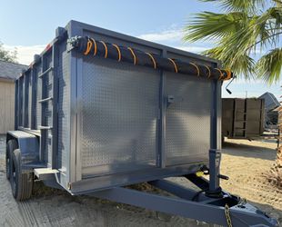 🔥New 8x4x12 SCISSOR LIFT Hydraulic Dump Trailer WITH TARP