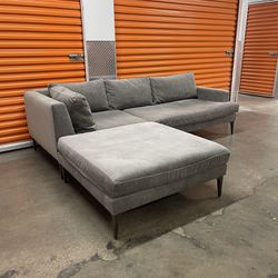 West Elm 90” Andes 3-PC Sectional Ottoman Sofa Couch | FREE DELIVERY | NYC 🚛