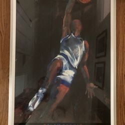 Framed Basketball Print - “Slam Dunk”