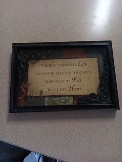 Decorative Framed Inspirational Quote Wall Art