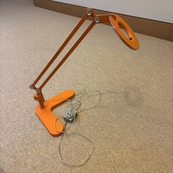 Modern Orange LED Task Lamp – Adjustable Arm