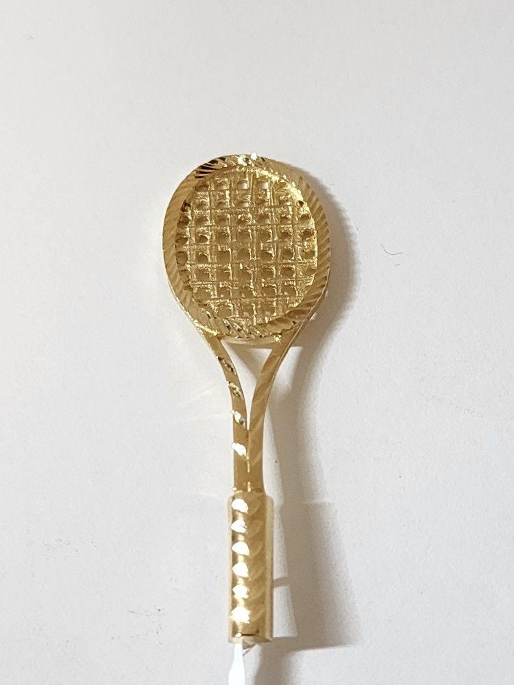 Tennis Racket 14k 5.7g Pendent 