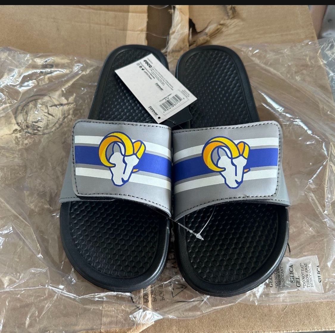 LA Rams Men’s Size S 7-8 Slides 