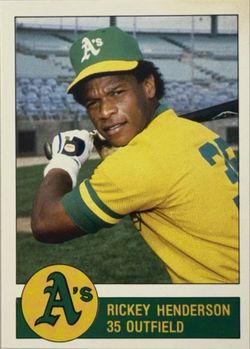 1982 Granny Goose Oakland Athletics Rickey Henderson 35 Outfield Baseball Card