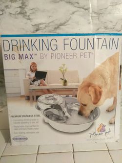 Pioneer RAINDROP Stainless Steel Pet Drinking Fountain Dog Cat Fun toy