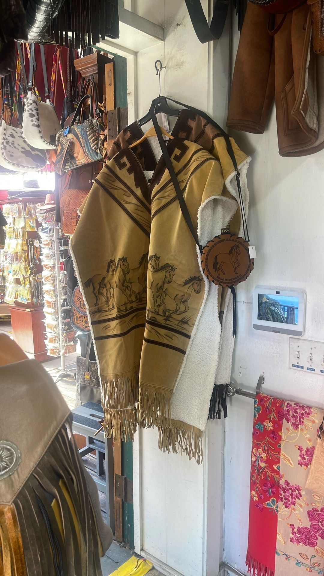 Genuine Leather Poncho