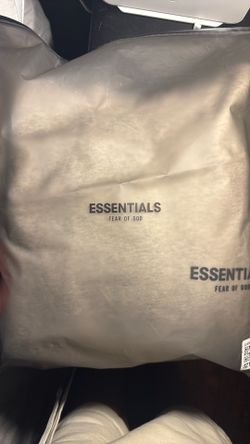 White/grey Essentials hoodie