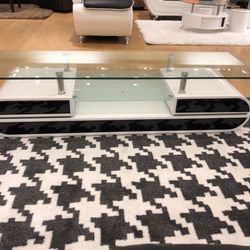 Tv stand with gloss finish with 2 drawers