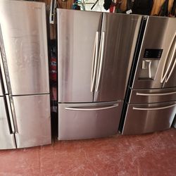 Refrigerator Samsung Stainless Steel 3 Door With Warranty 