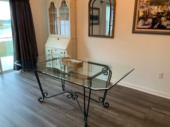Wrought iron dining table