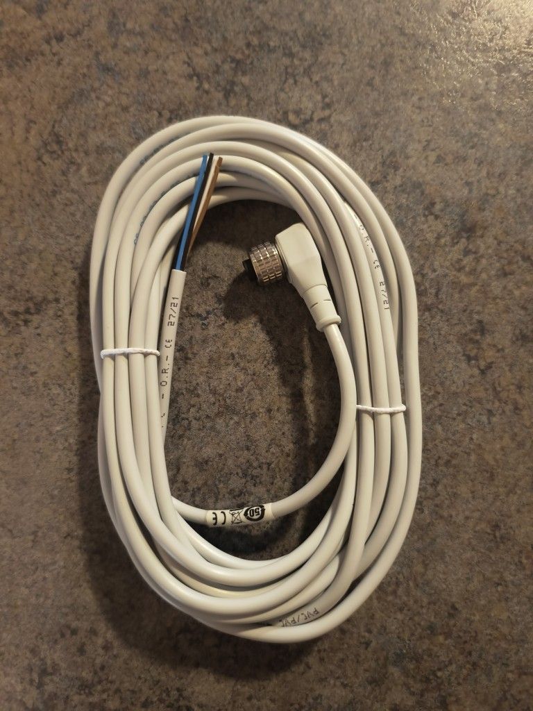 8 Right Angle Sensor Cables M12 5M