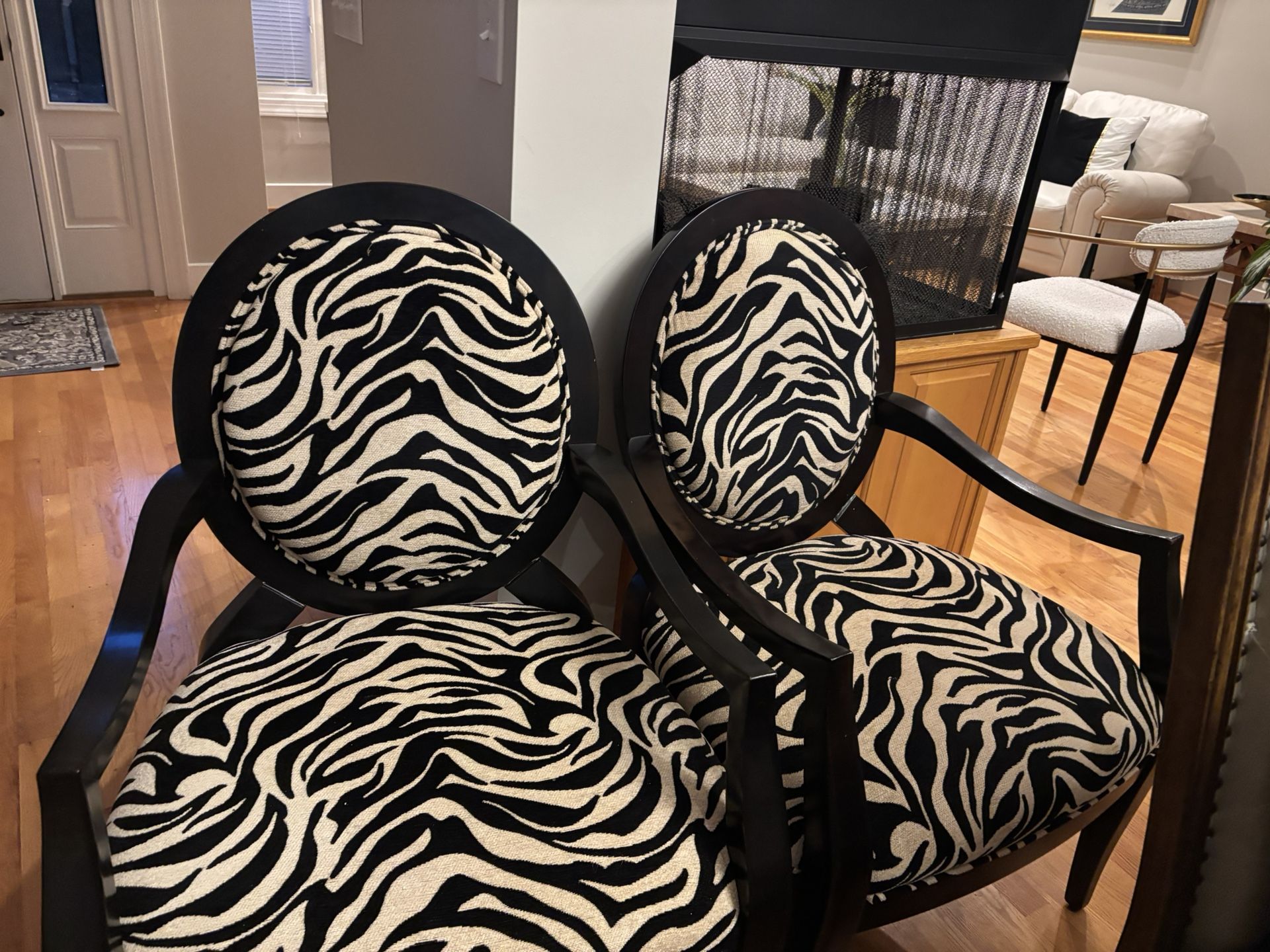 Black zebra Chairs
