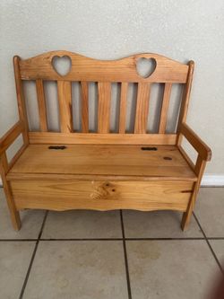 Two seater children’s solid wood bench