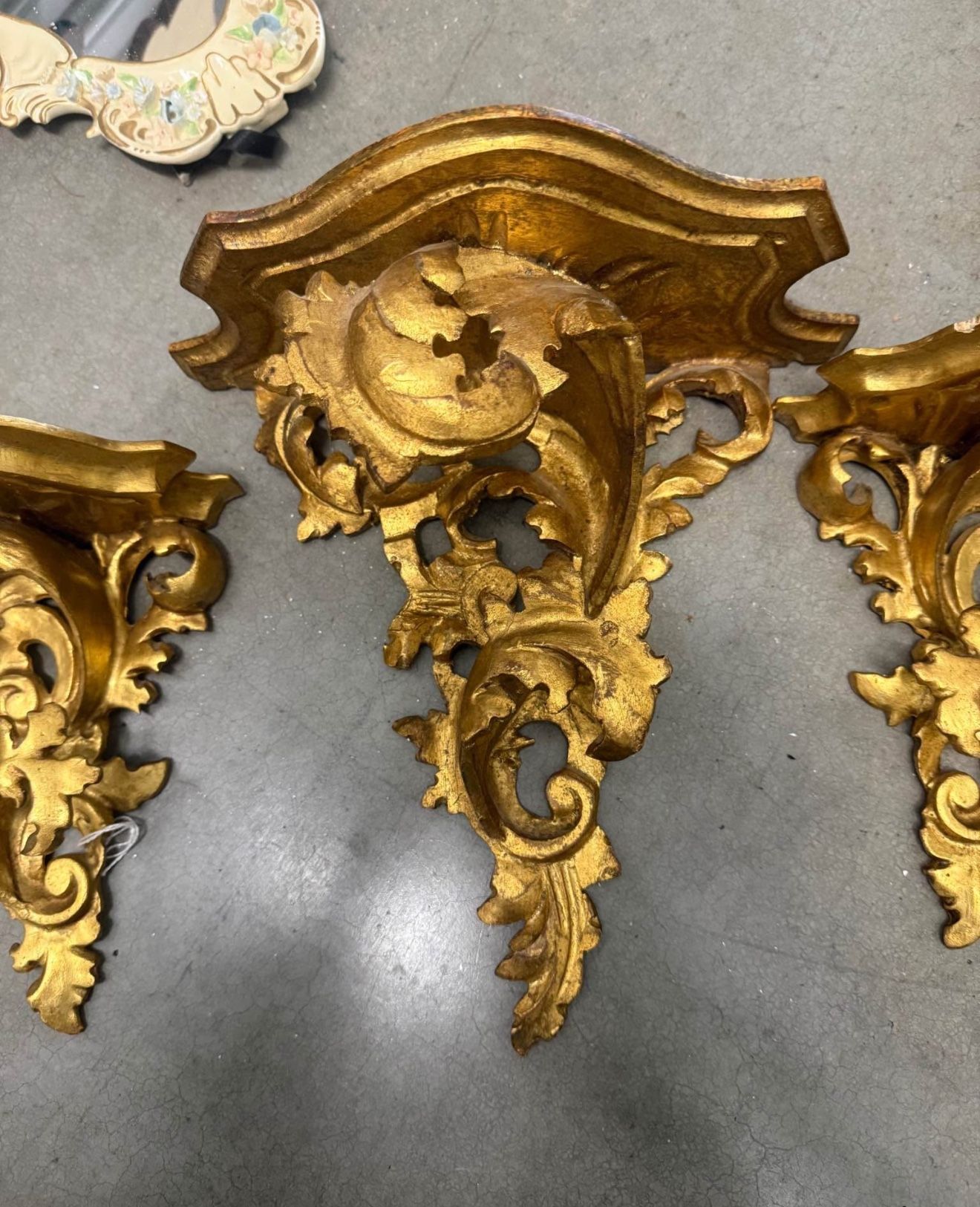 Antique Florentine Wall Shelves