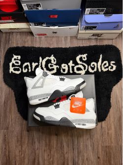 Jordan 4 white cement size 10