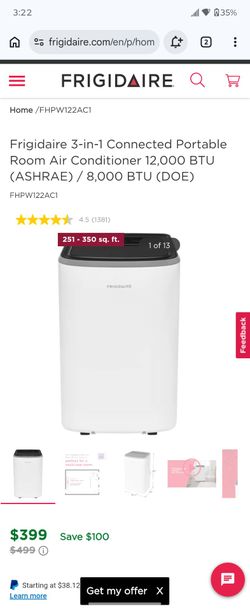 Portable AC unit 3 in 1 connected