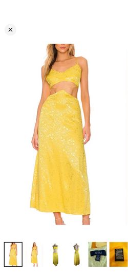 New! AFRM Yellow Textured Maxi Dress XS