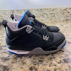 Air Jordan 4 Retro Black Blue Sneakers