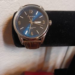 New Amitron Watch W/ Brown Leather 