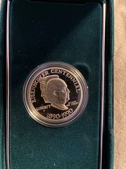 1990 silver Eisenhower centennial coin