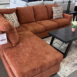 OM• $38 Initial • Brand New Aviemore Sectional With Chaise 