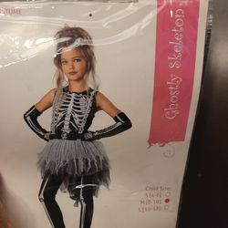 Ghostly skeleton costume child 8-10