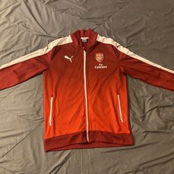 Vintage Puma Arsenal Red Full Zip Jacket Medium Men 