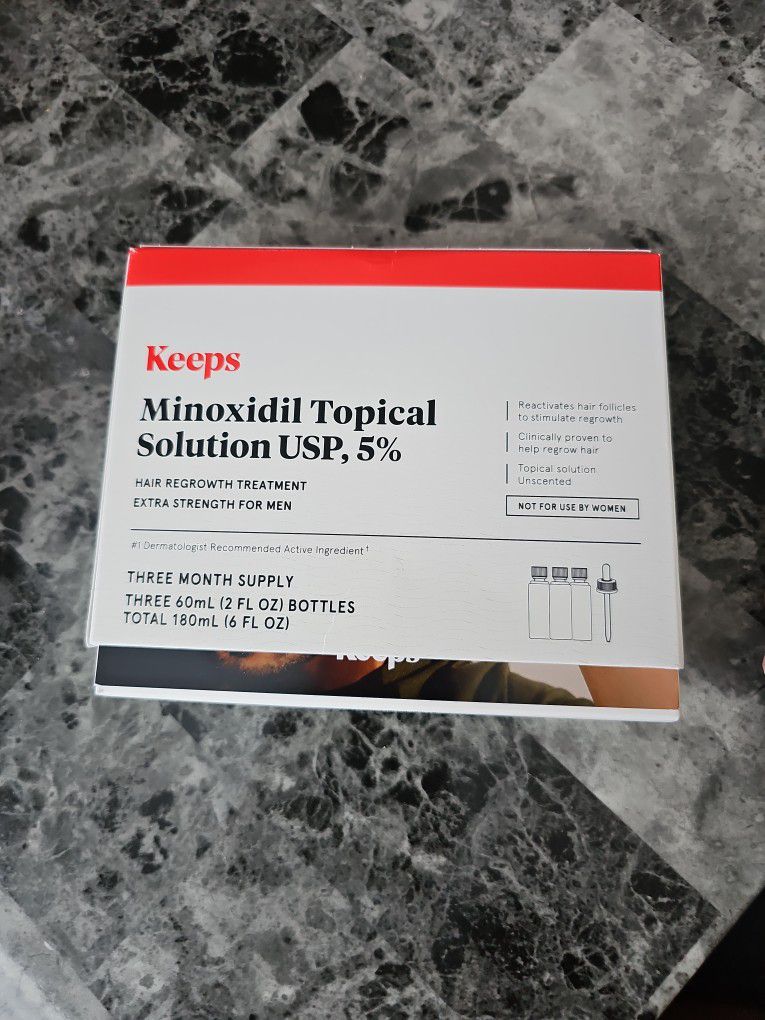 Minoxidil topical solución usp 5% para el crecimiento del cabello cada caja trae 3 pomos tengo hay 2