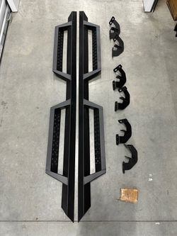 09-18 Dodge Ram 1500/ 19-22 Classic Off Road Running Board Side Steps -Black/ Estribos Escalones