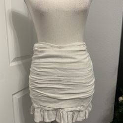 Fashion Nova Ruched Ruffle Skirt