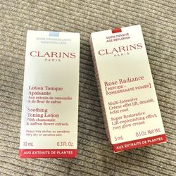 Clarins Skincare Samples 10ml + 5ml 