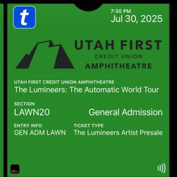 Lumineers Ticket 