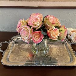 Beautiful Silver Platter Tray Antique 
