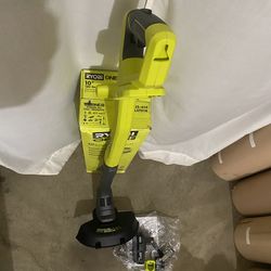 RYOBI ONE+ 18V 10 in. Cordless Battery String Trimmer/Edger with 1.5 Ah Battery and Charger