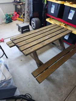 Kids Wooden Picnic Table
