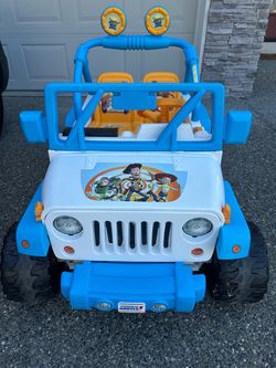 Fisher-Price Power Wheels Toy Story Jeep Wrangler - 12V (Tested & Working)