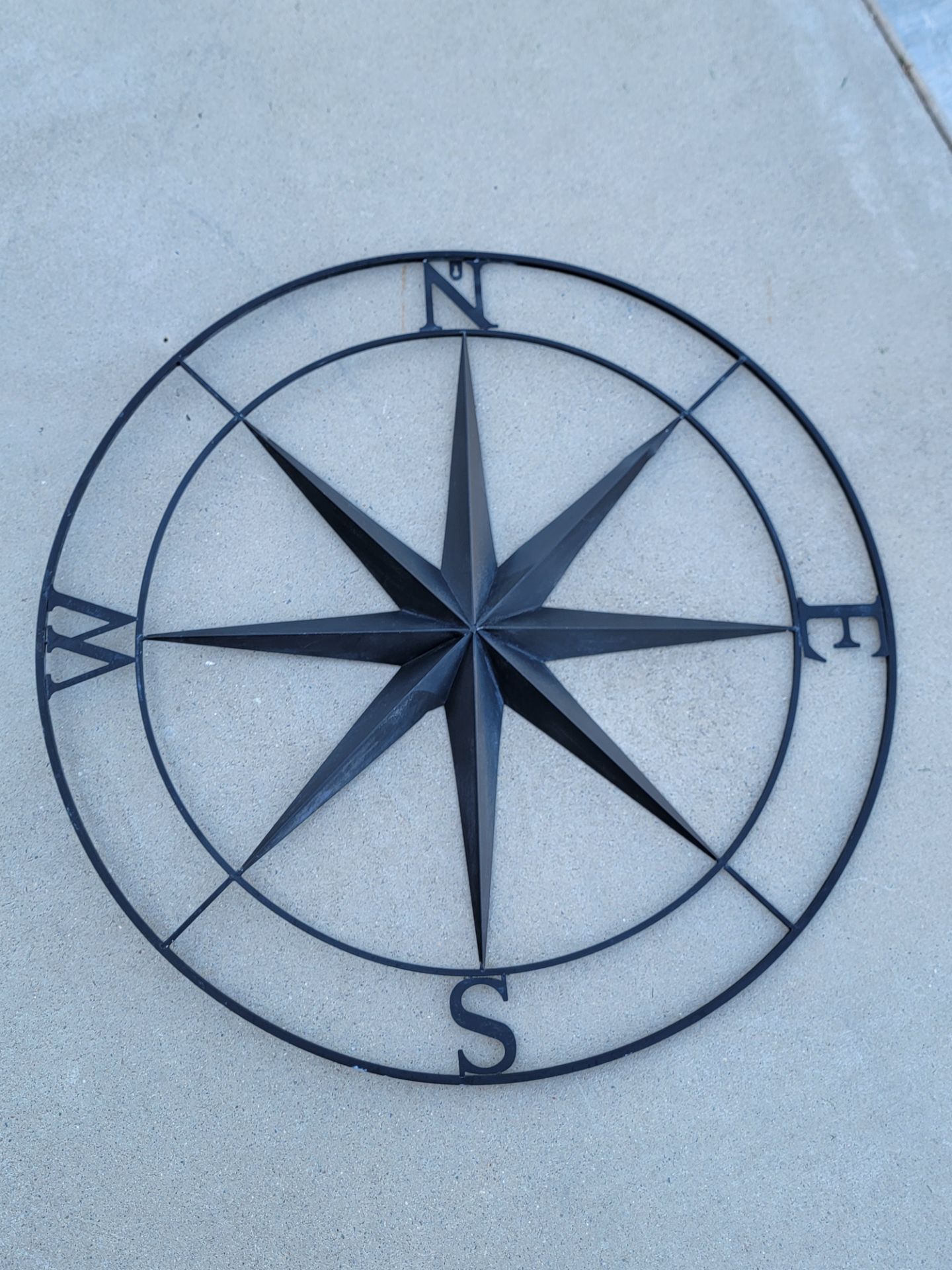 Metal Compass Rose Wall Art